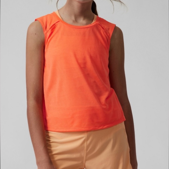 Athleta Tops - Athleta Girl Bright Orange Double Tank camisole